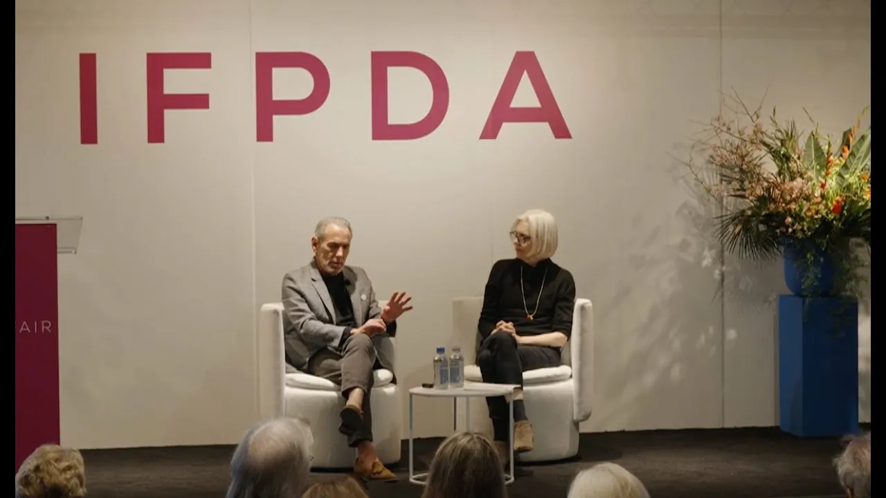 Title frame from the recording of “Artist Talk | David Salle in Conversation with Susan Tallman”