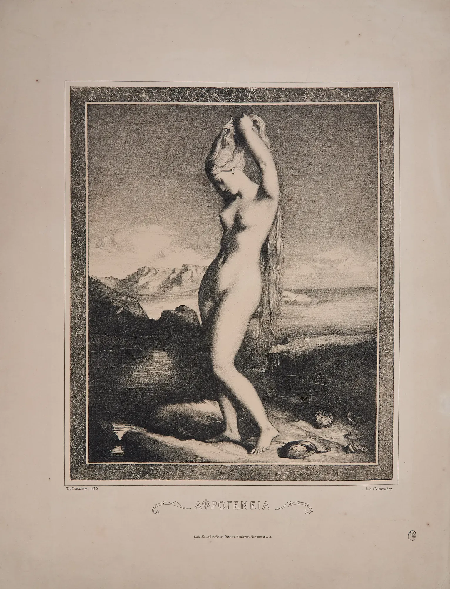 Vénus Anadyomène. by CHASSERIAU Théodore