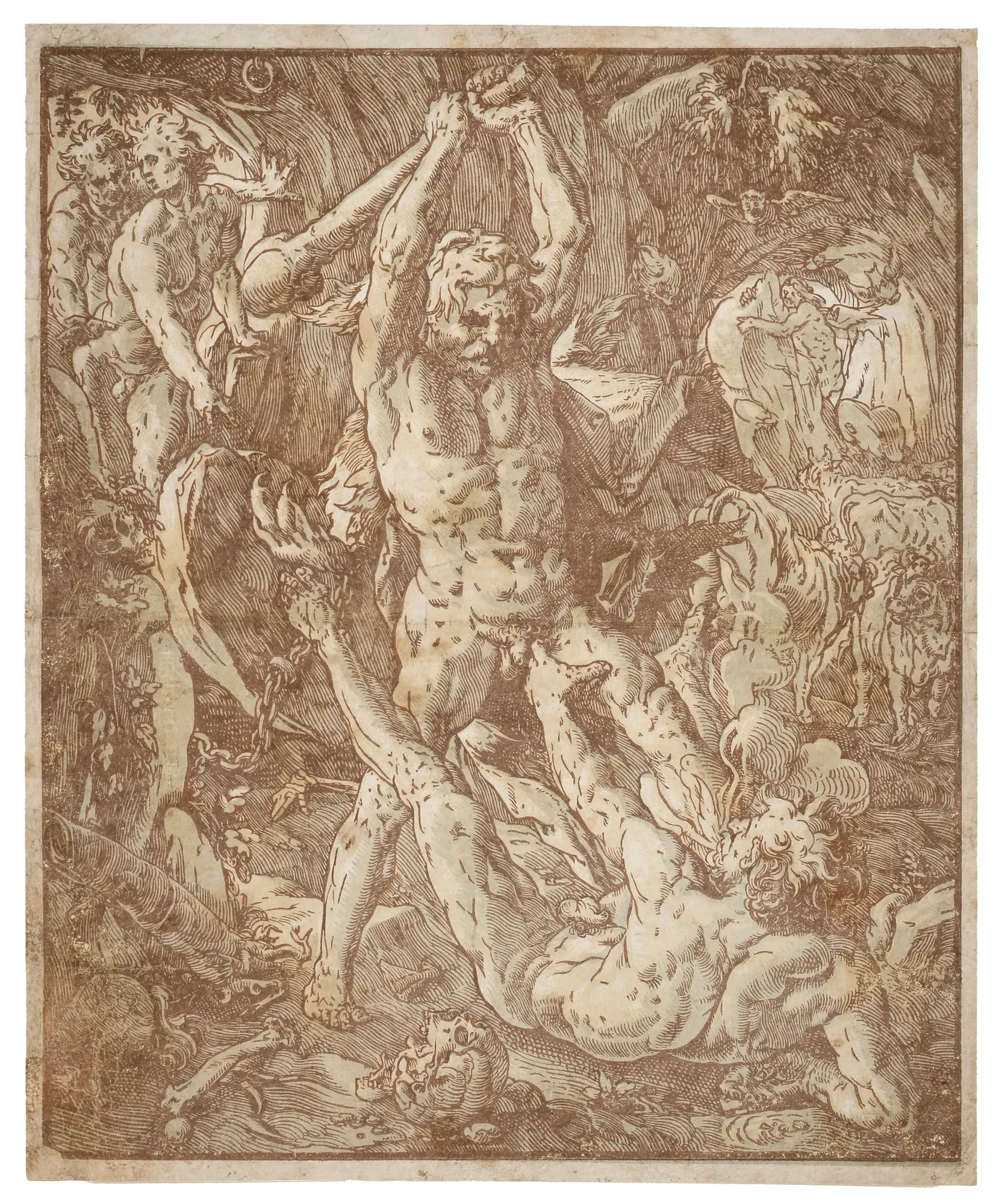Hercules and Cacus by Hendrick Goltzius (1558-1617)