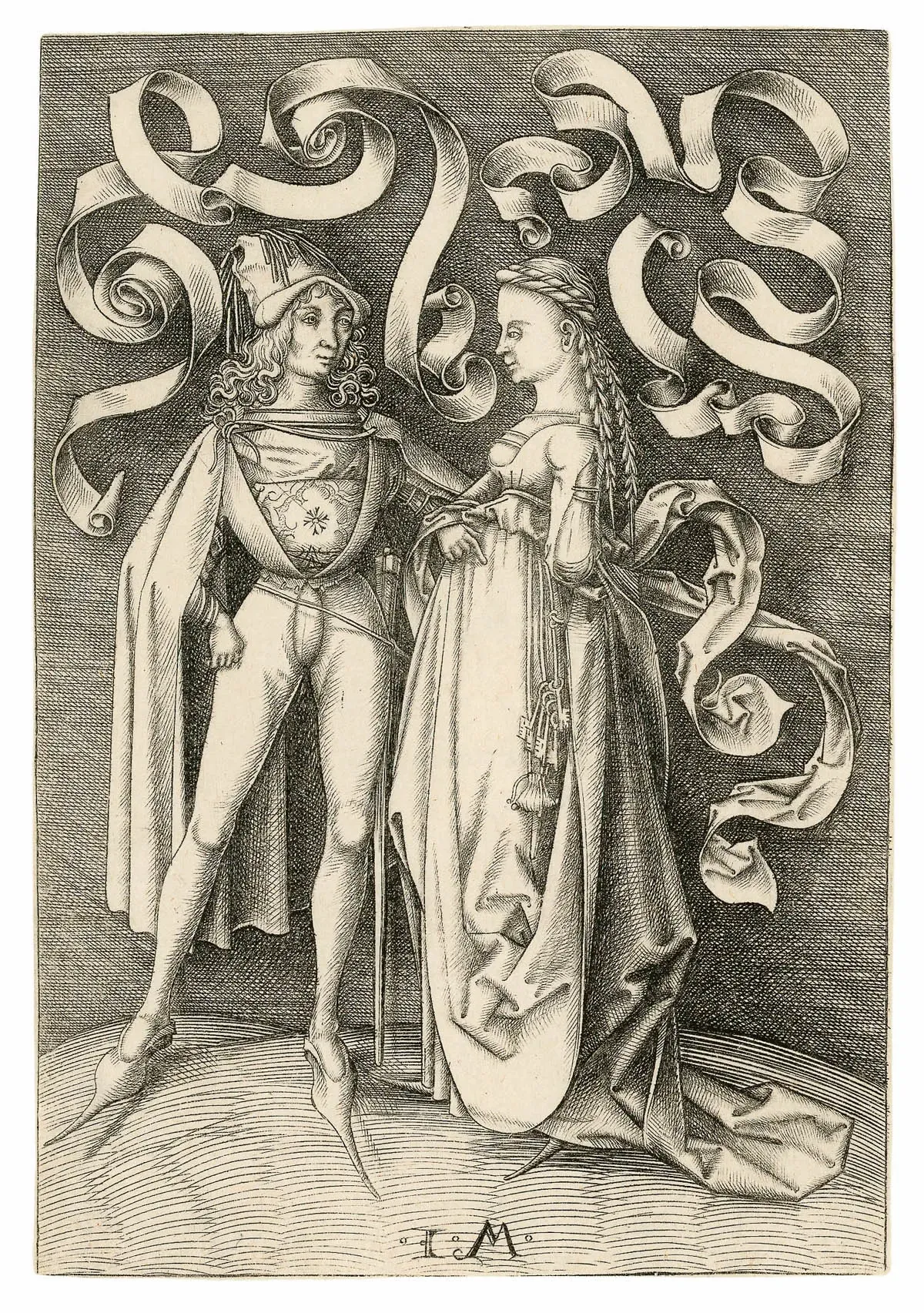 The Knight and his Lady by Israel van Meckenem