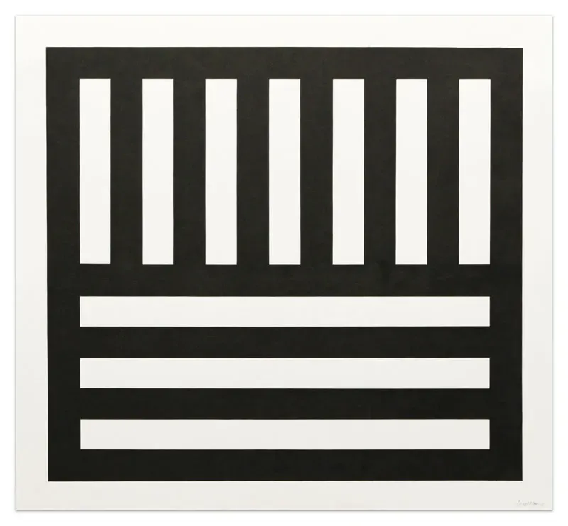 Black Bands in Two Directions by Sol LeWitt