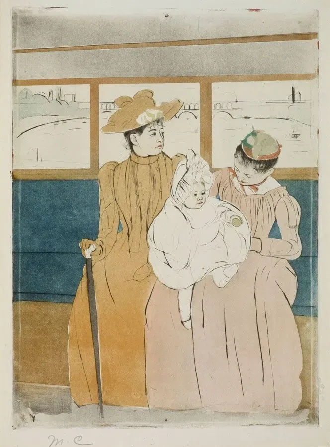 In the Omnibus by Mary Cassatt