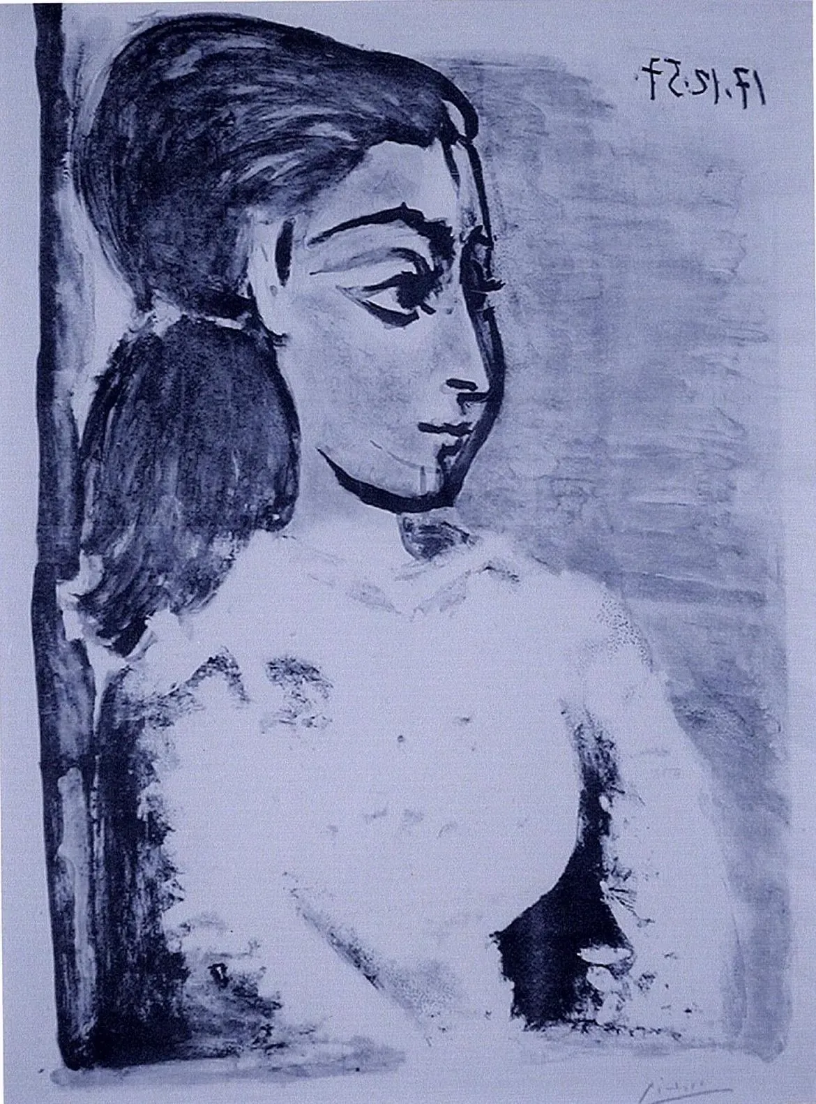 Buste de Femme au Corsage blanc by Pablo Picasso