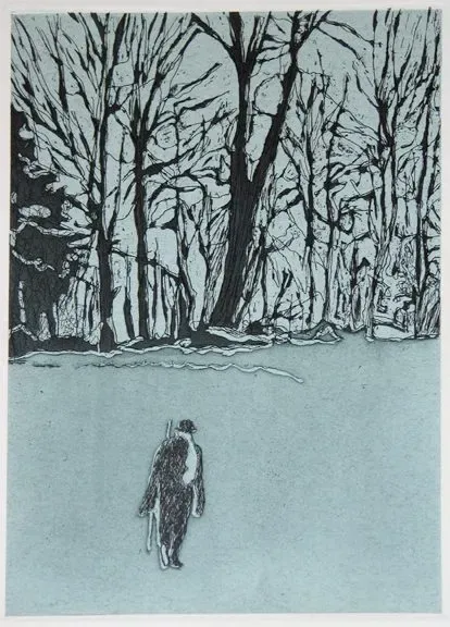 TEN ETCHINGS, White Out by Peter Doig