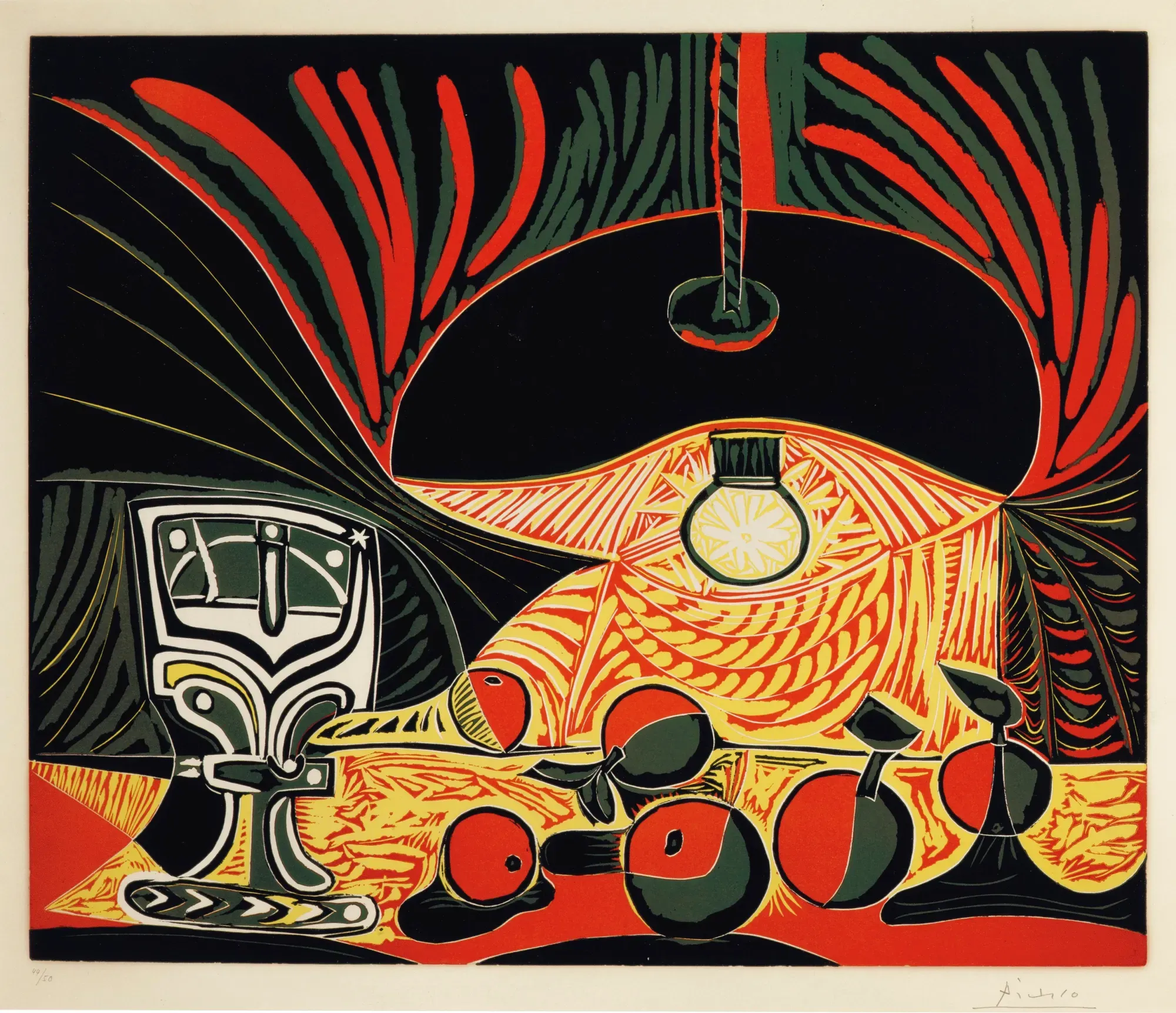 Nature Morte au Verre sous La Lampe by Pablo Picasso
