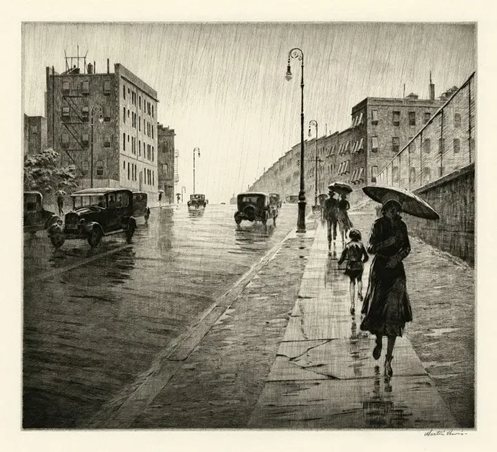 Rainy Day, Queens by Martin Lewis