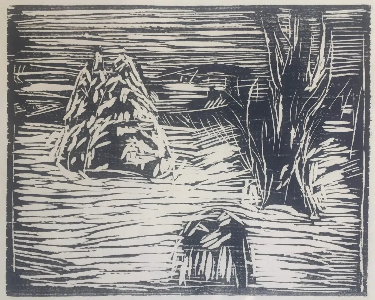 GARDEN IN SNOW, II by Edvard Munch
