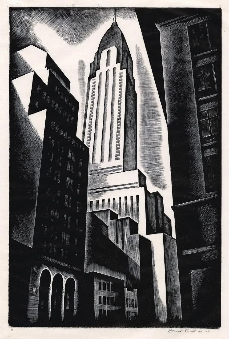 Chrysler Building. by Howard Cook