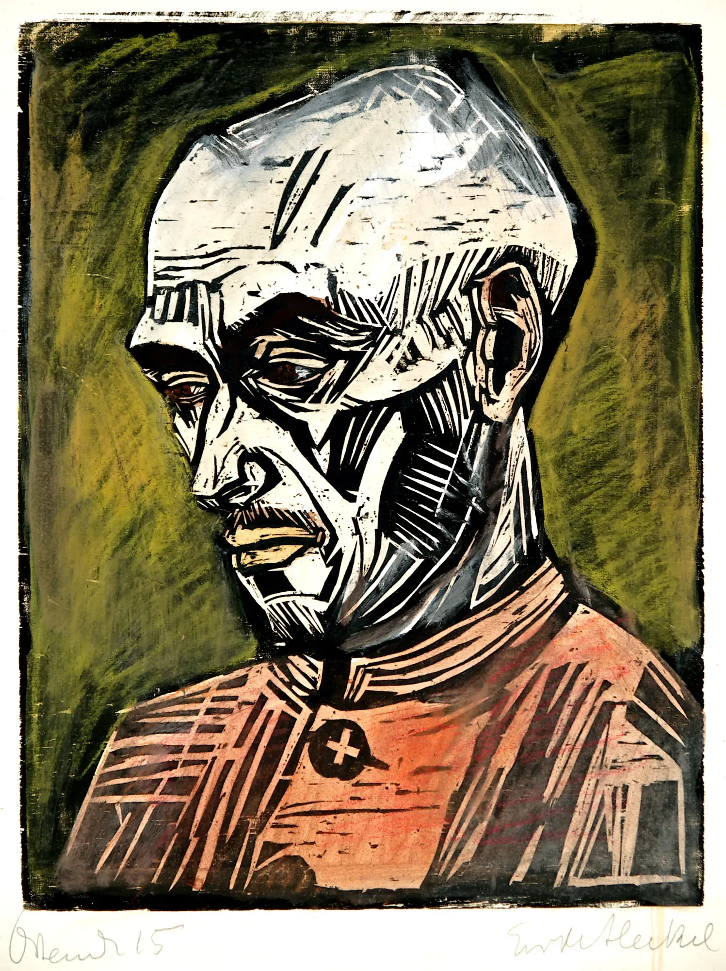 Bildnis PR (Portrait PR) by Erich Heckel