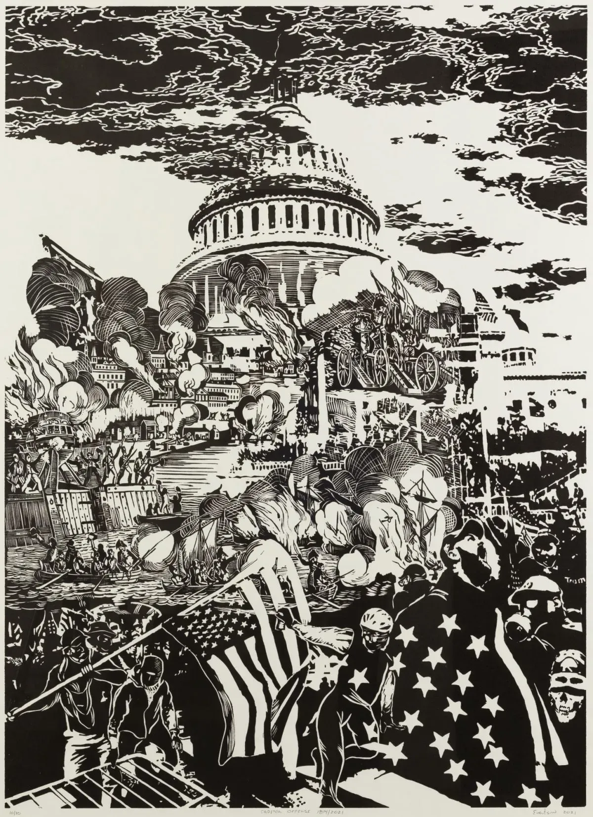 Capitol Offense 1814/2021 by William Evertson, American