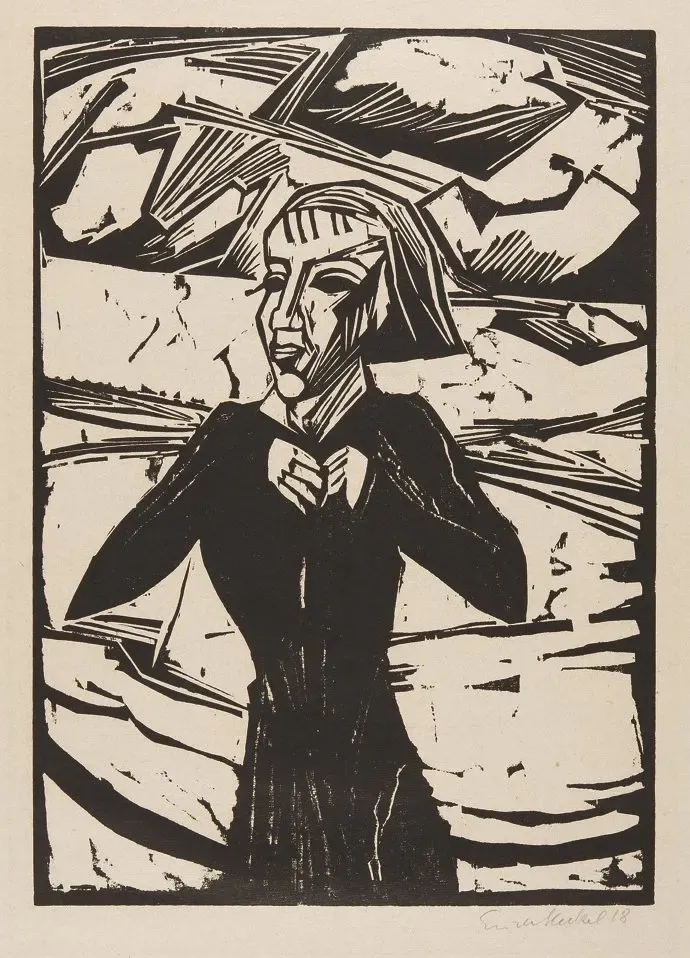 Madchen am Meer (Girl beside the Sea) by Erich Heckel