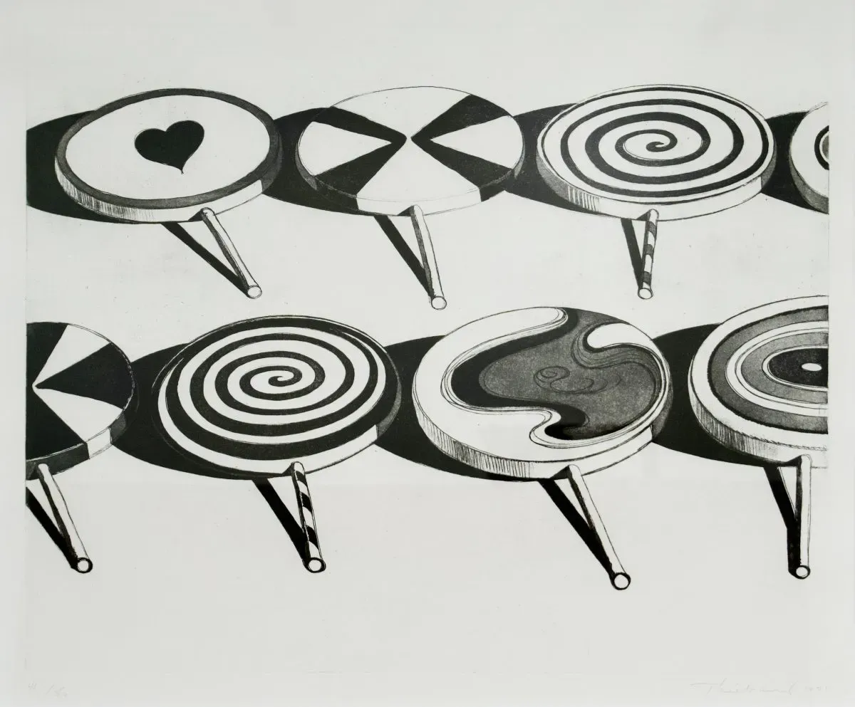 Black Suckers, from Seven Still Lifes and a Silver Landscape by Wayne Thiebaud