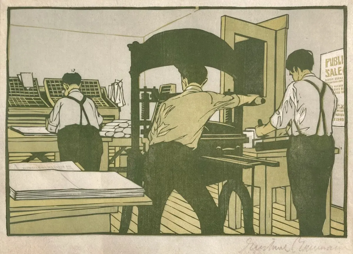 The Print Shop by Gustave Baumann