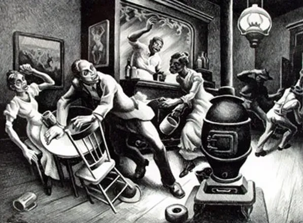 Frankie and Johnnie by Thomas Hart Benton