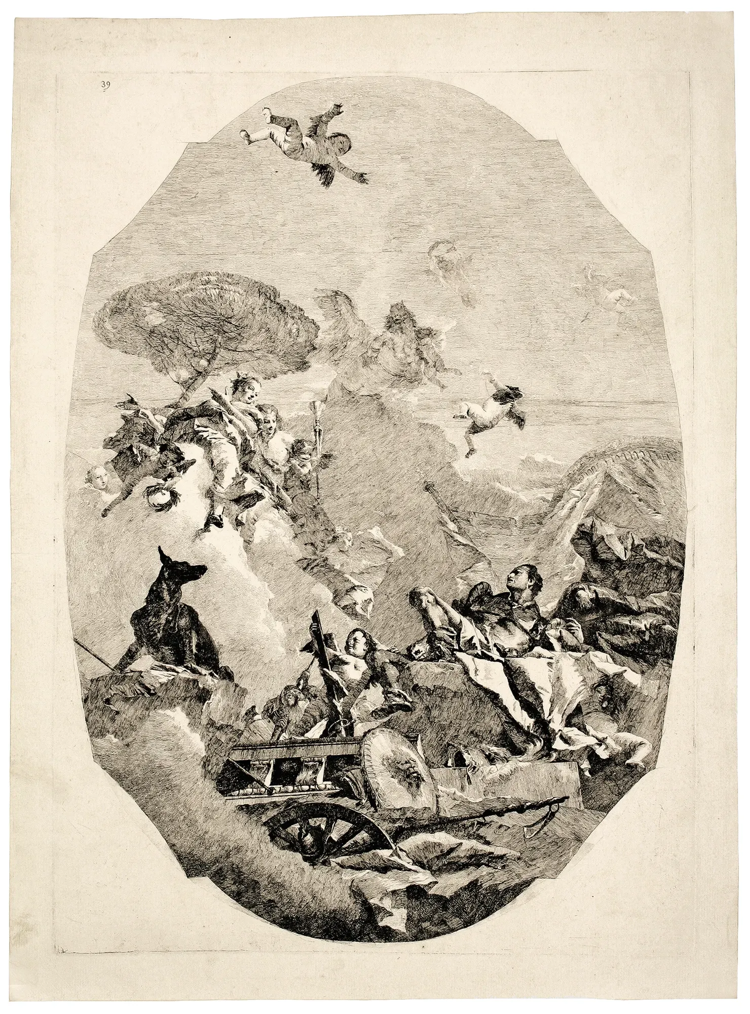 The Three Graces with Mars by Lorenzo Tiepolo (Venice 1736–1776 Madrid) Italian