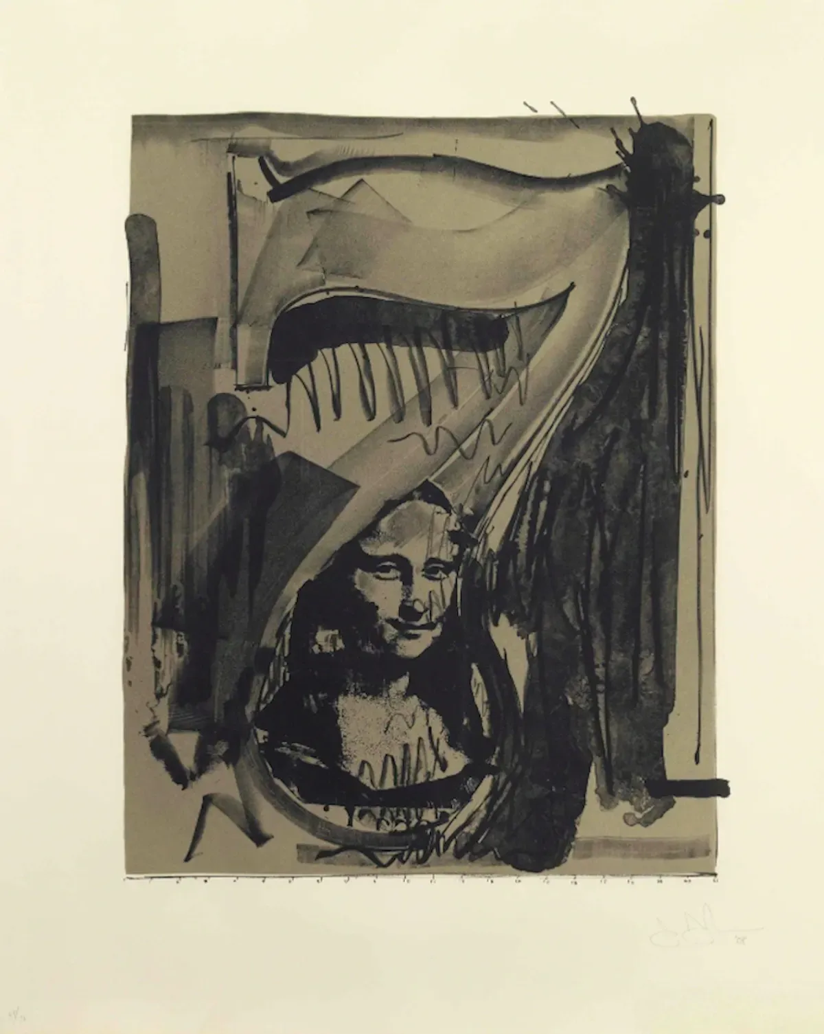 Figure 7, Black Numerals Series by Jasper Johns