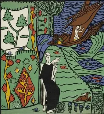 Die Galerere “From Traumende Knaben” by Oskar Kokoschka