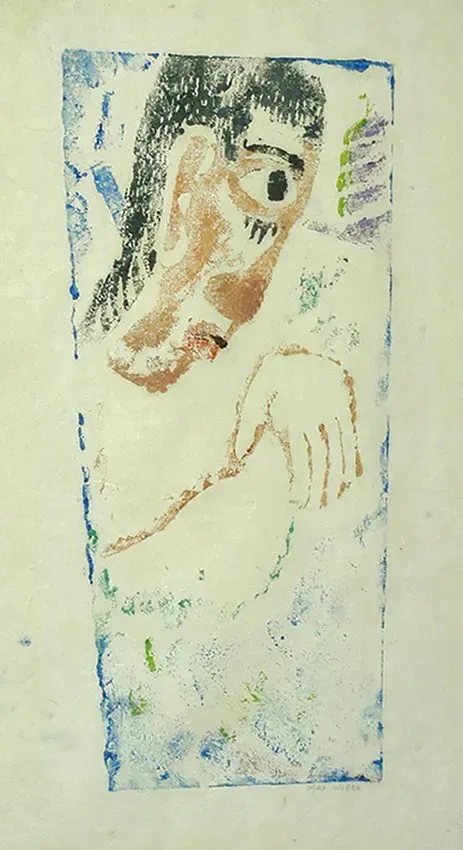 Large Primitive Head in Profile by Max Weber