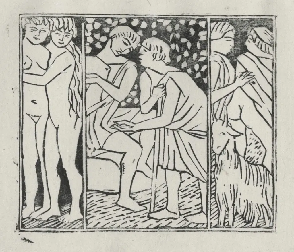 Heading of the third Eclogue by Aristide MAILLOL