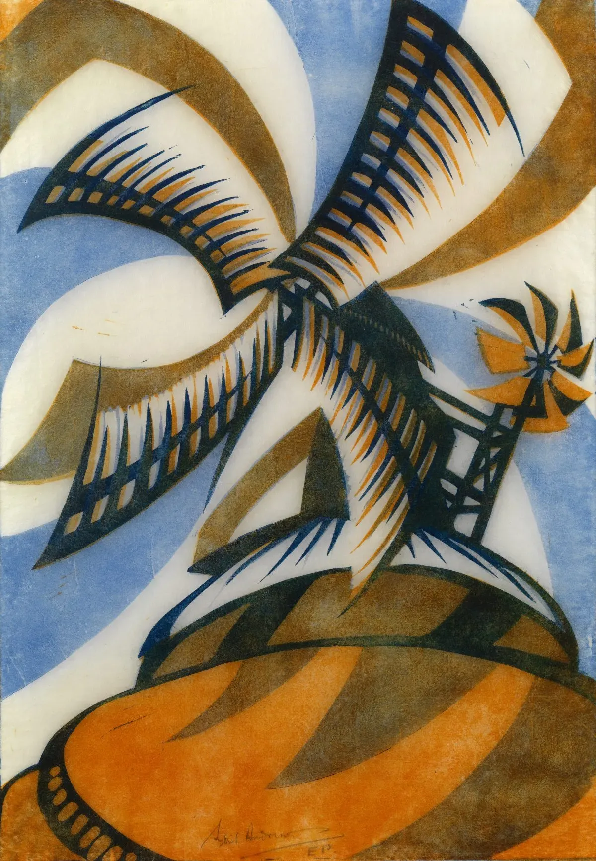 The Windmill by Sybil Andrews