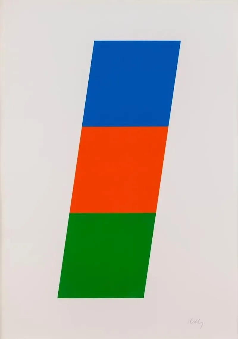 Blue, Red-Orange, Green by Ellsworth Kelly