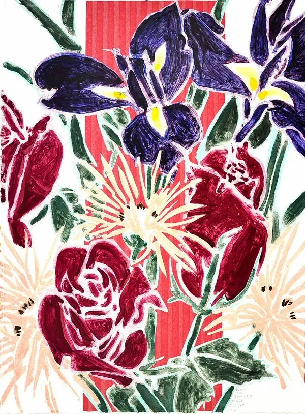 Purple Iris Bouquet II by Robert Kushner