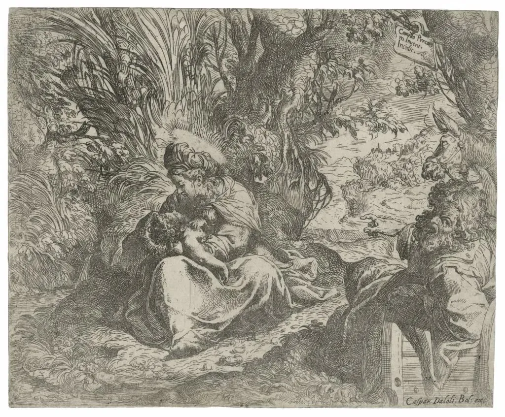 Rest during the flight into Egypt by Camillo PROCACCINI