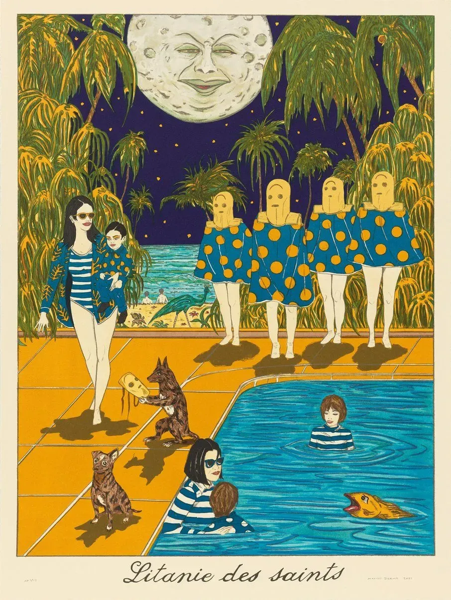 Under for opening eyelids of the moon by MARCEL DZAMA