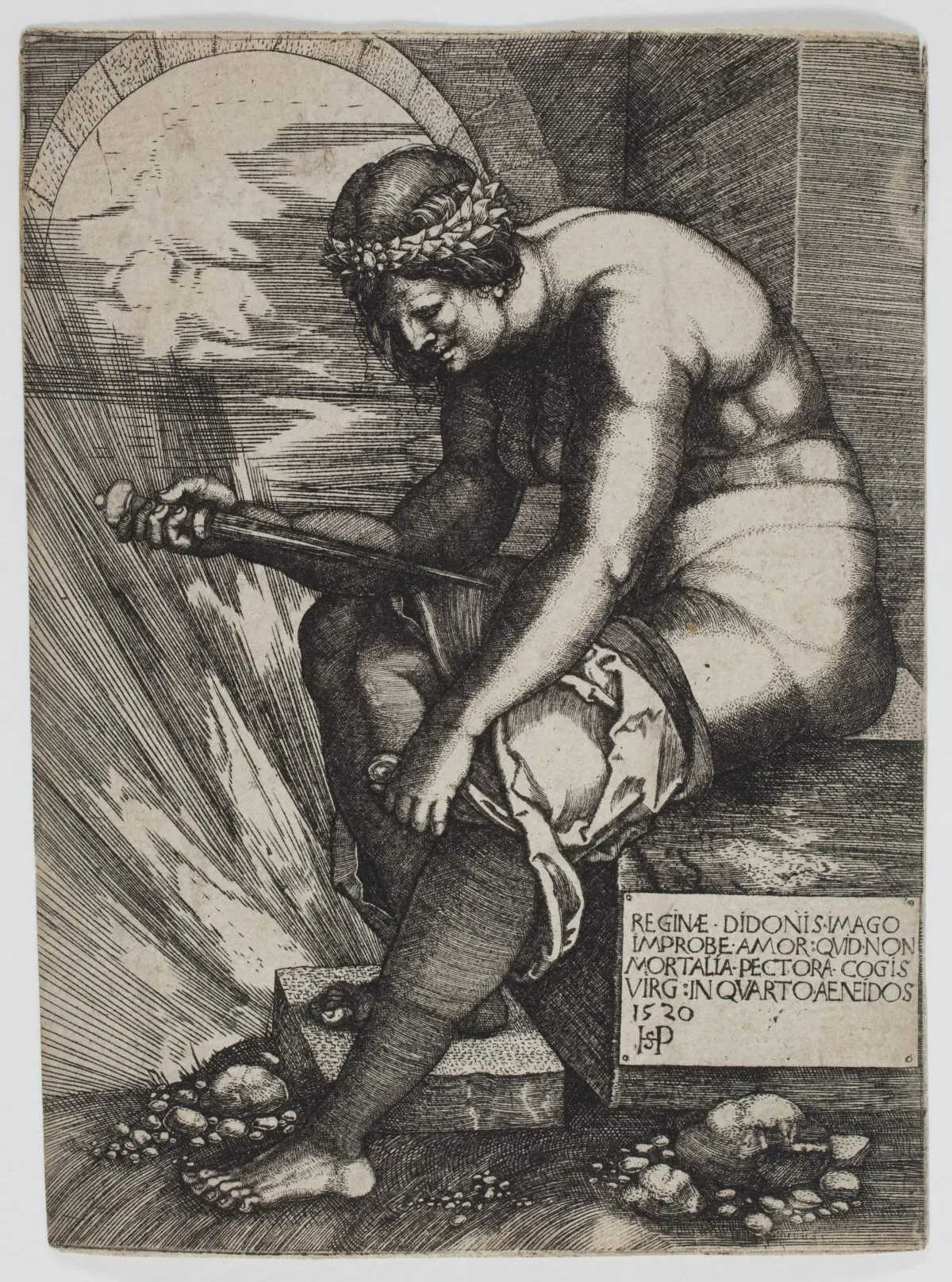 Dido's Suicide by Hans Sebald BEHAM (1500 - 1550)