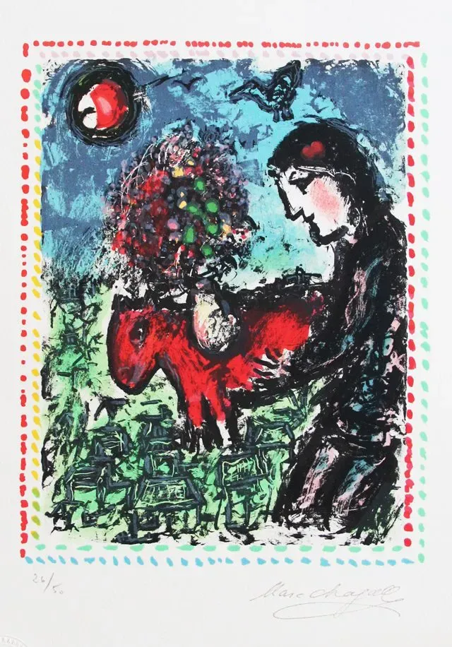'Donkey and Village' by Marc Chagall