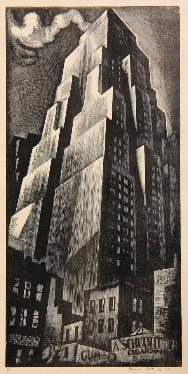 Howard Cook, New Yorker, 1930 by Howard Norton Cook
