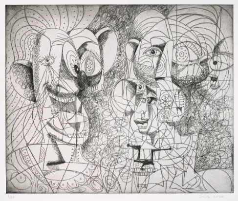 Laughing Clown Composition by George Condo