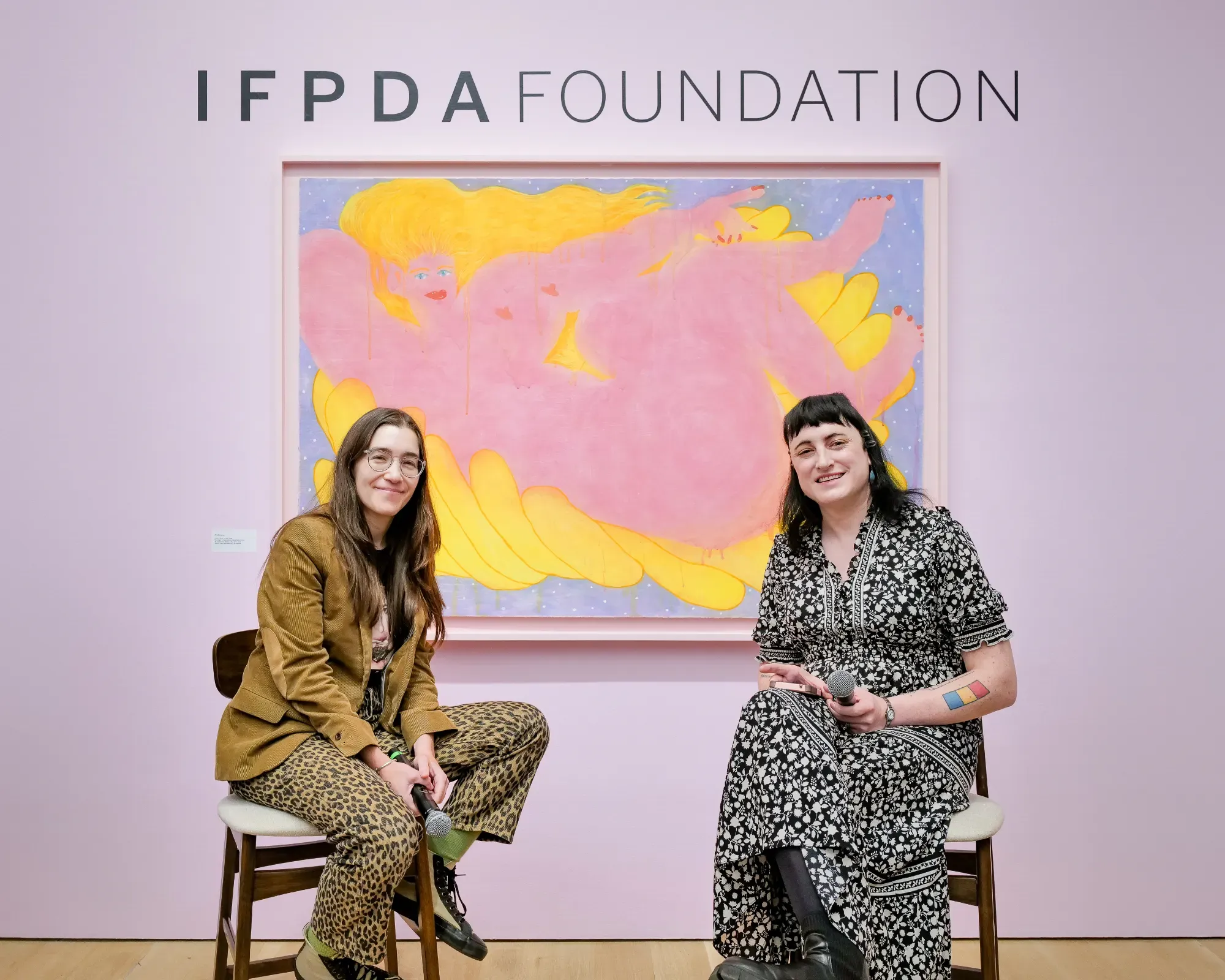 Ana Benaroya and Judy Giera in conversation during the IFPDA Foundation’s Annual Benefit