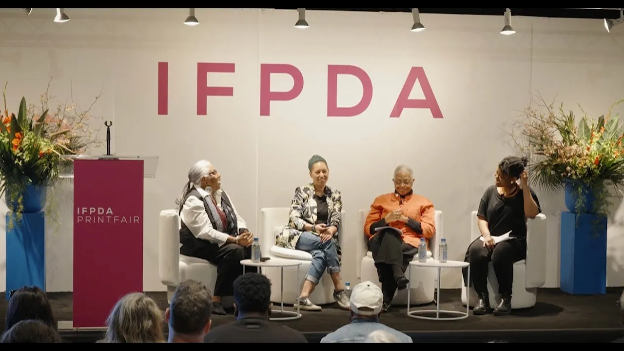 Title frame from the recording of “Black Artists in Mexico | With Leslie King-Hammond, Lizzetta LeFalle-Collins, Kimberli Gant, and Dalila Scruggs. Introduction by Jennifer Farrell”
