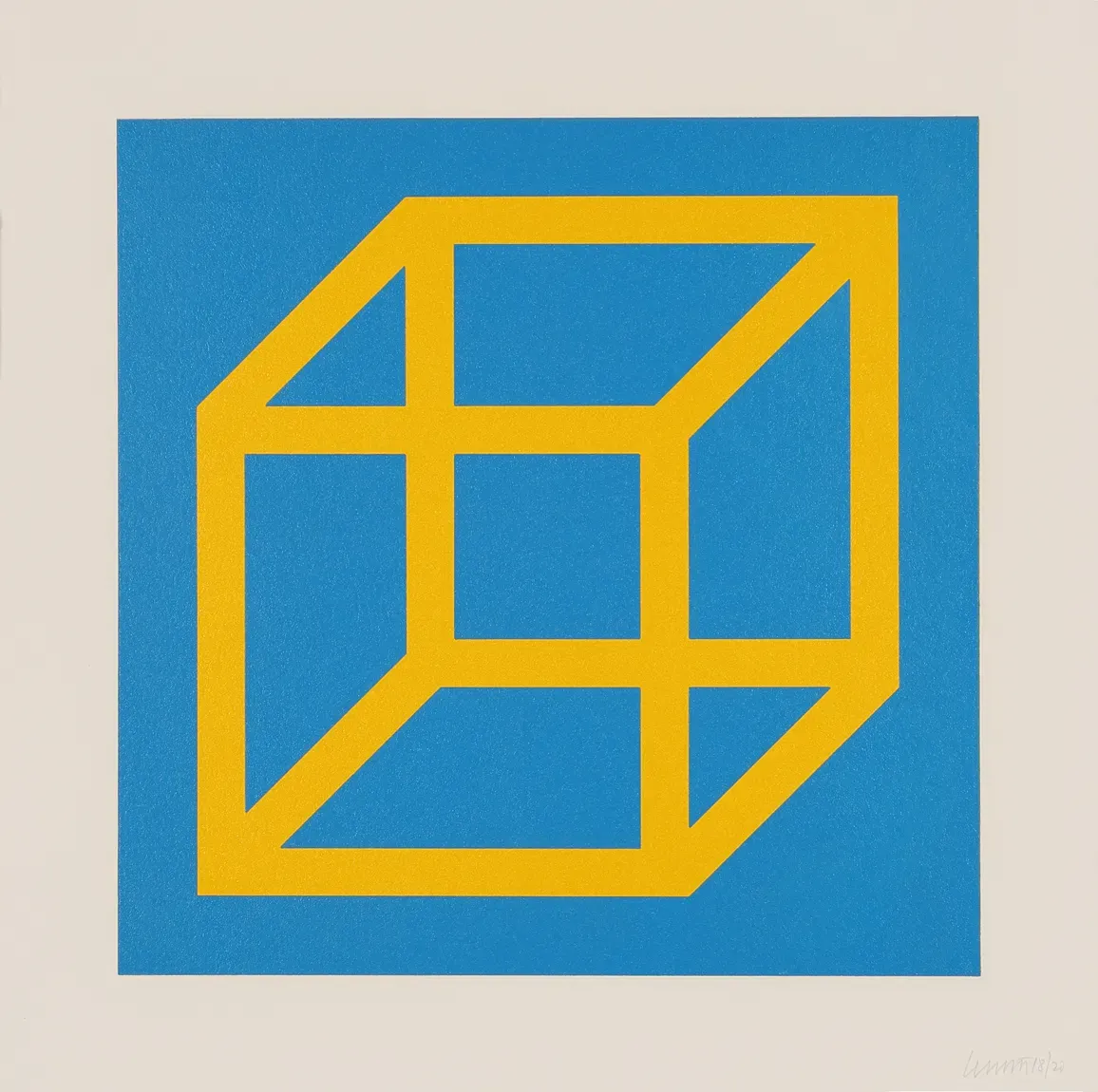 Sol LeWitt: Open Cube in Color on Color, Cologne