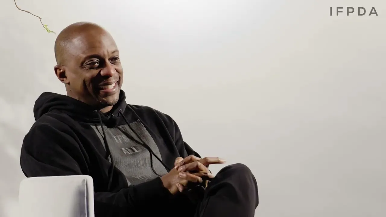 Title frame from the recording of “Hank Willis Thomas in Conversation with Jordan Schnitzer”