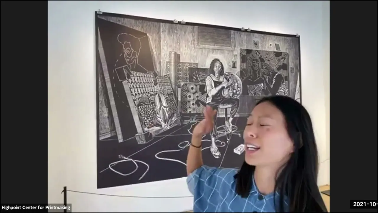 Title frame from the recording of “Highpoint Editions (Minneapolis); A Virtual Studio Visit and Conversation”
