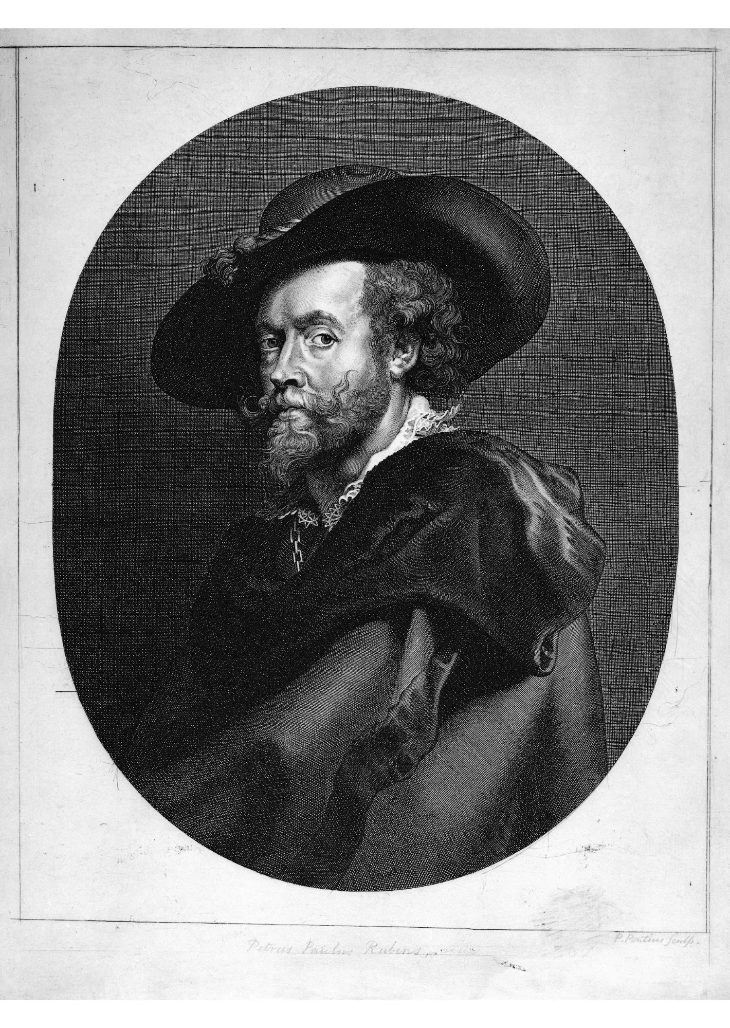Portrait of Peter Paul Rubens, aged 46, Date: 1630. Medium: Engraving.