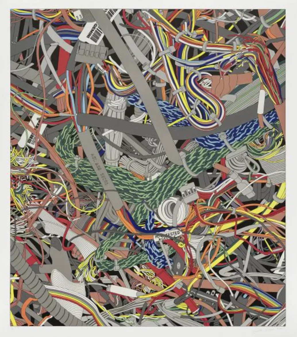 Analia Saban, 'E-Trash,' 2026. 13-color lithograph.