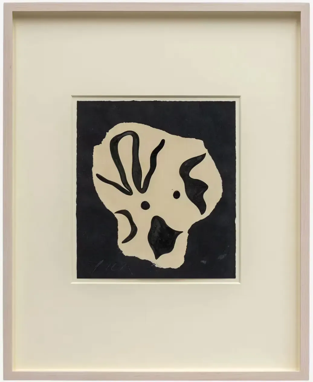 Vegetale Nacht / Nuit végétale (Vegetal Night)  1938 Ink on torn paper on colored paper