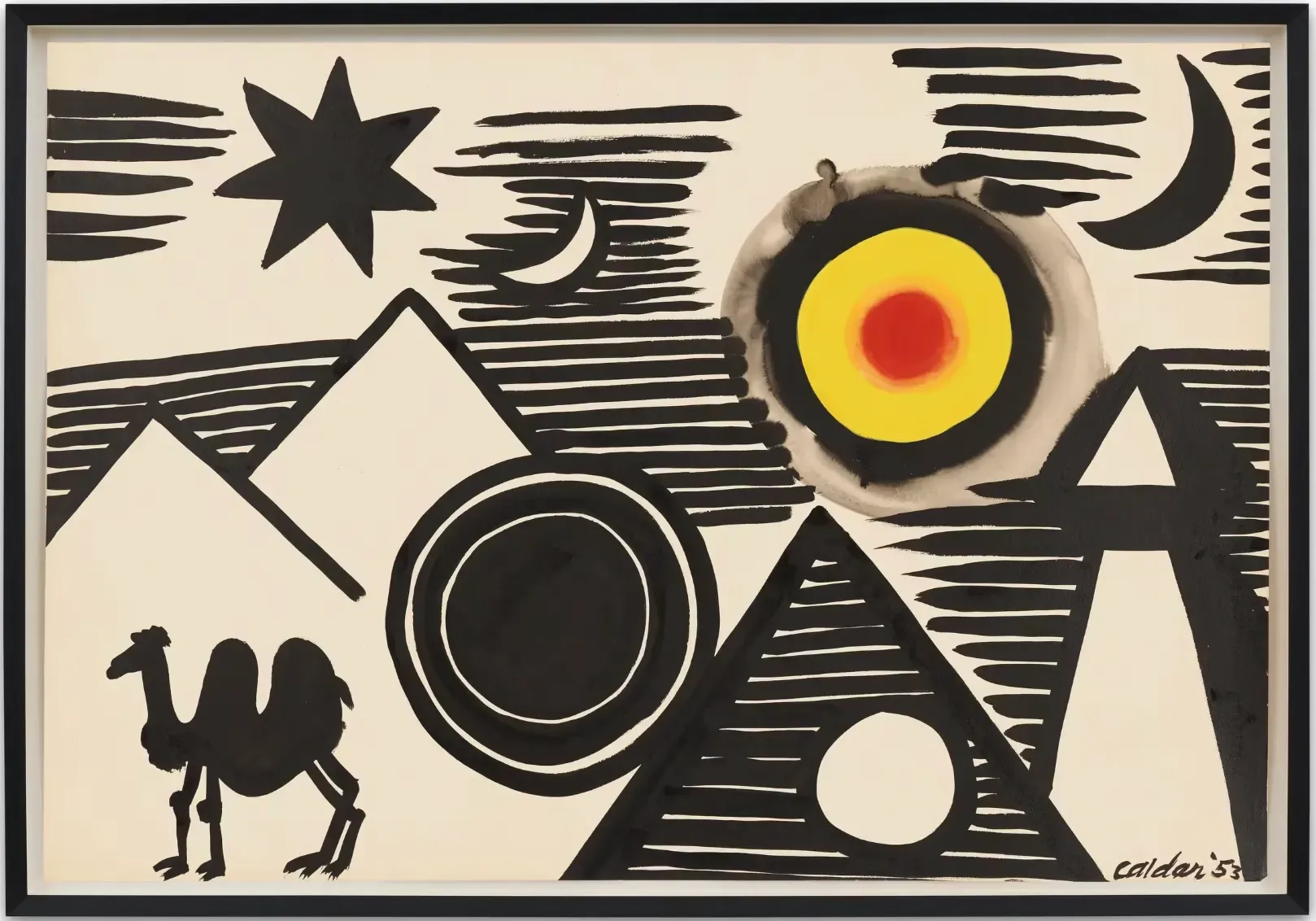 Alexander Calder Untitled  1953 Ink and gouache on paper 74 x 108 cm / 29 1/8 x 42 1/2 in Courtesy Calder Foundation, New York / Art Resource, New York