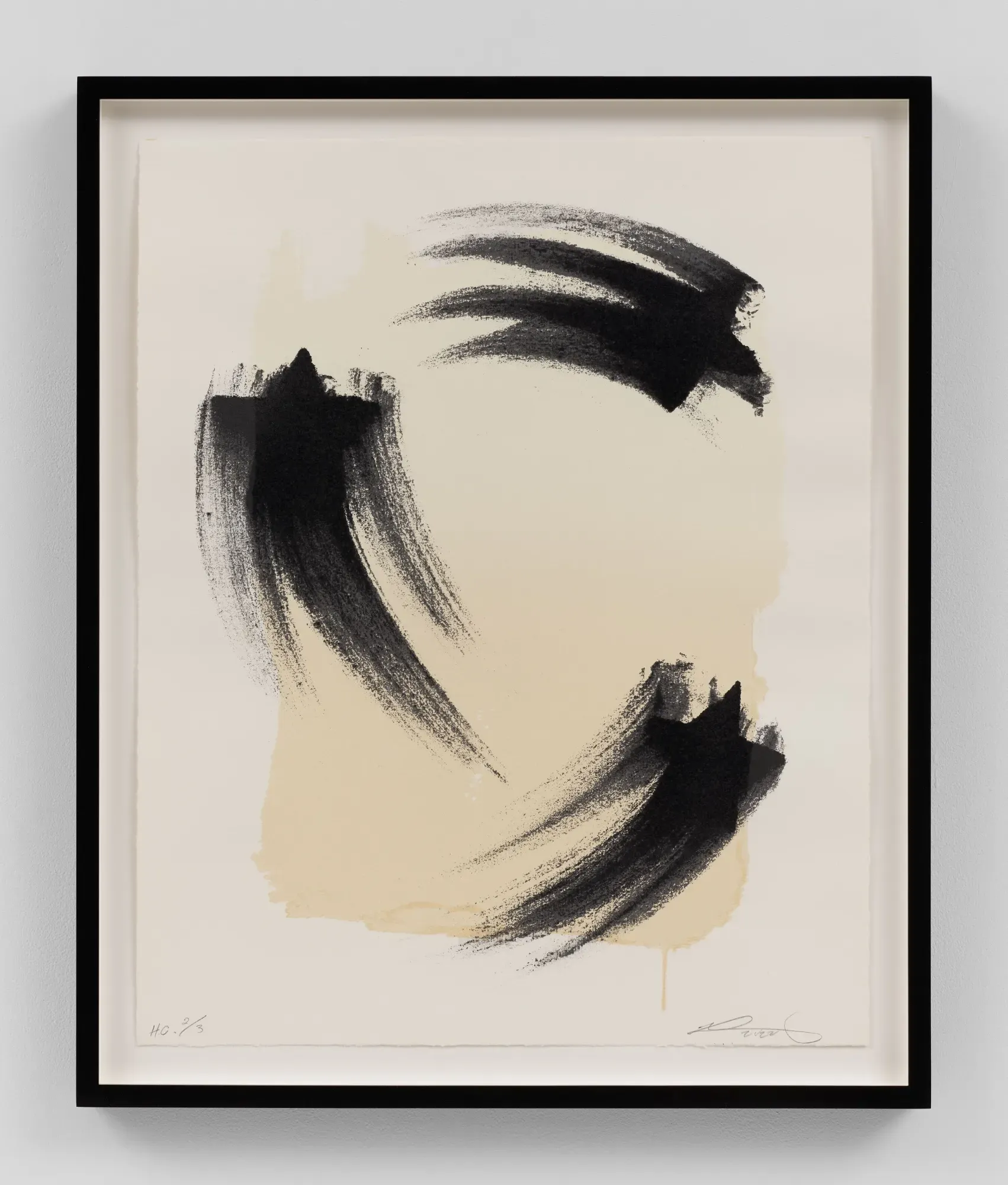 GARY SIMMONS Black Ark Stars (Process Black)  2022 Lithograph and screenprint with Jamaican Blue Mountain coffee on paper Edition of 35 + 10 APs 50.8 x 40.6 cm / 20 x 16 in © Gary Simmons