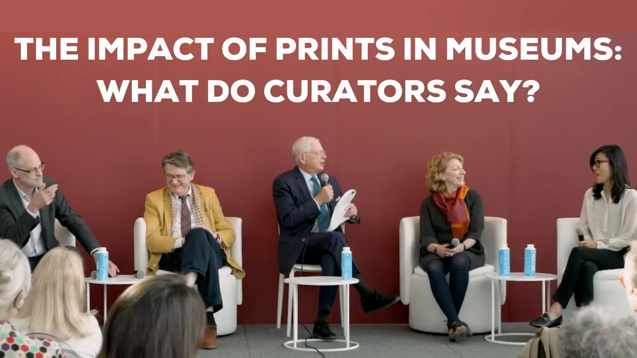 Title frame from the recording of “The Impact of Prints in Museums: What Do Curators Say?”