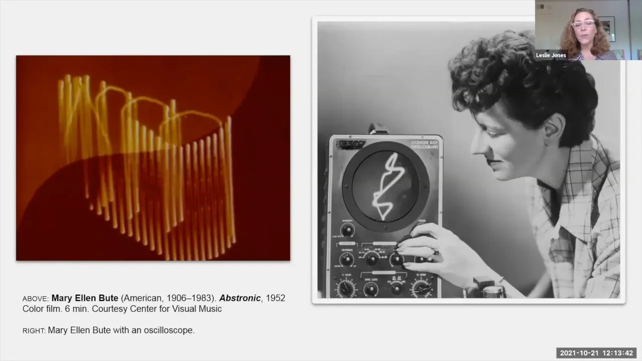 Title frame from the recording of “Themes and Variations: Topics from Print Council of America — Poetic Science: The Origins of Digital Printmaking”