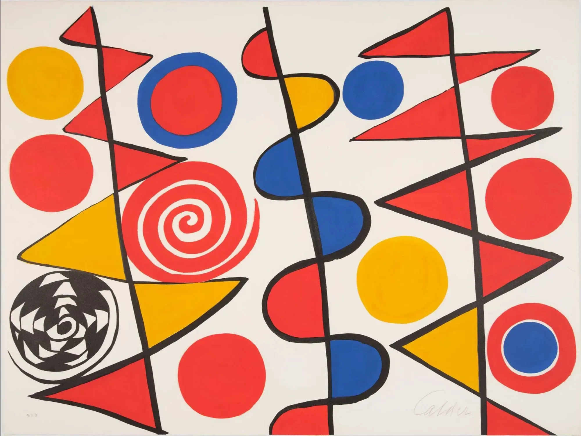 Alexander Calder, Pennants, Lithograph in colours on wove paper, 1965
