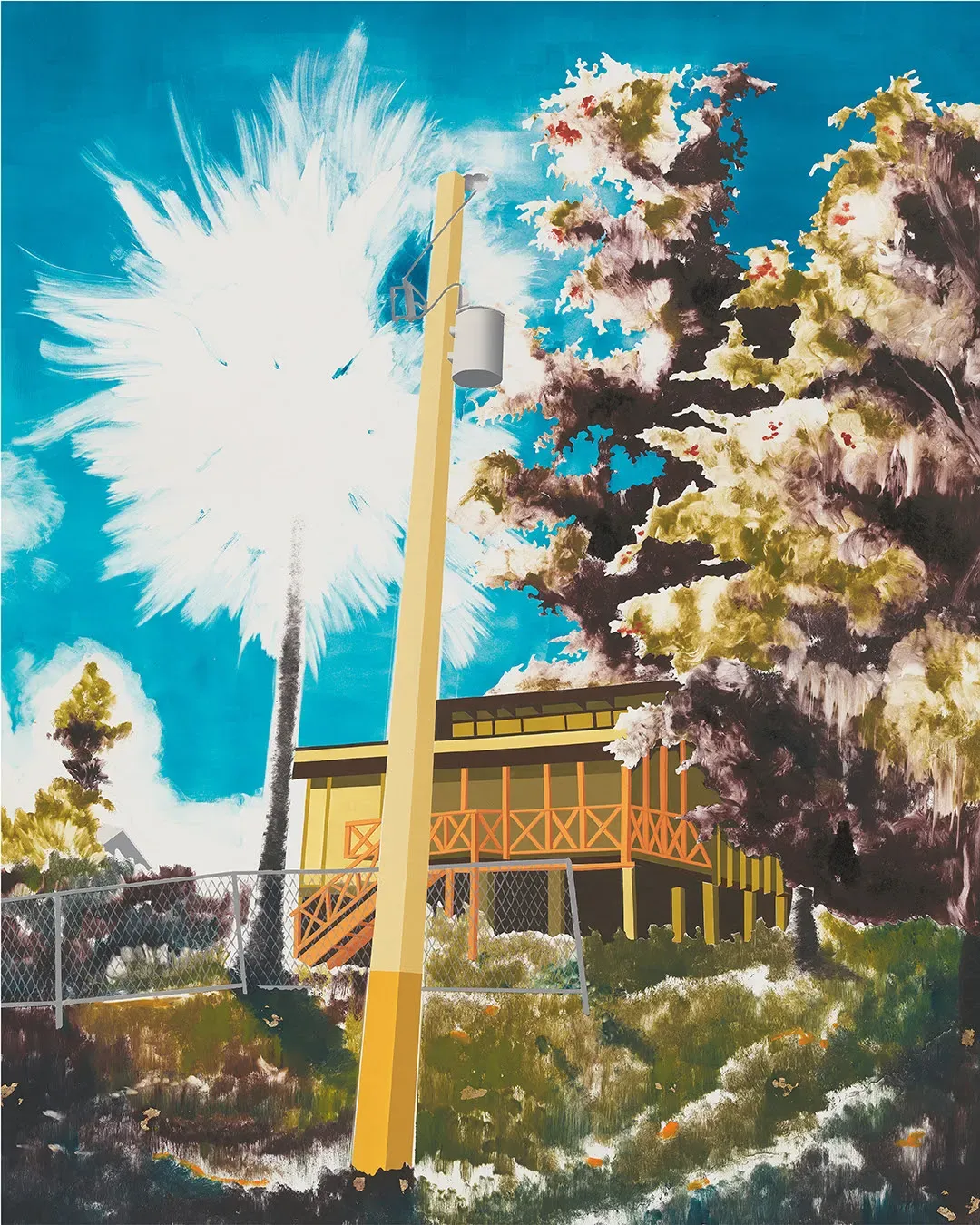 Gamaliel Rodríguez, The way to the glowing palm (version 1), 2026. Monoprint.