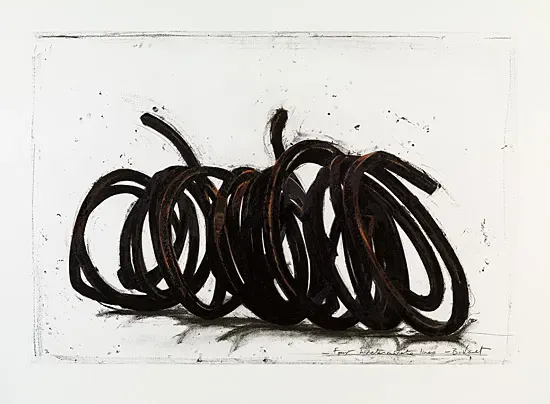 Bernar Venet, 'Four Indeterminate Lines,' 2014. Color etching in different techniques.