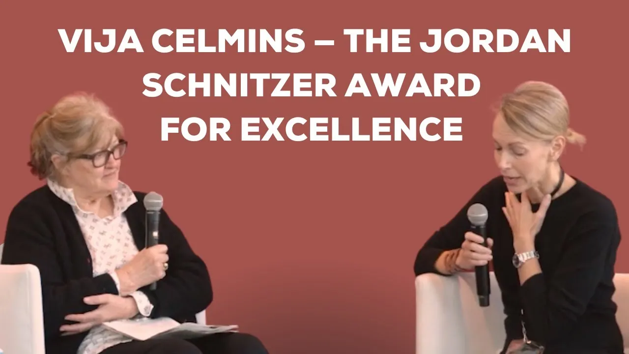 Title frame from the recording of “Vija Celmins — The Third Annual Jordan Schnitzer Award for Excellence in Printmaking”
