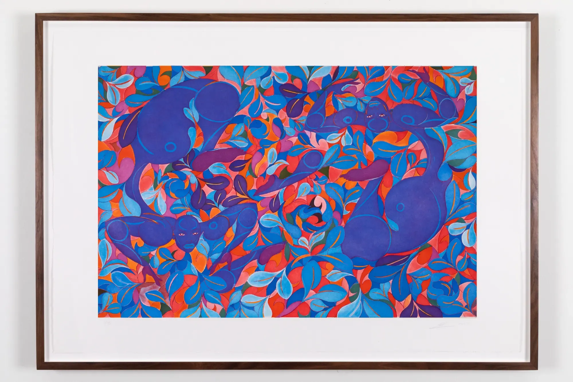 Tunji Adeniyi-Jones, Violet Orbit Motion, 2025 Six plate aquatint etching with soft ground and spit bite on white Somerset Satin paper 30 x 44 inches, Edition of 30
