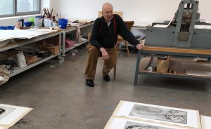Cristea Georg Baselitz print studio 2019
